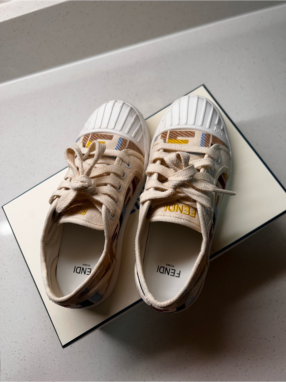 Fendi Kids Multicolor Sneakers Size 30 – Worn Once